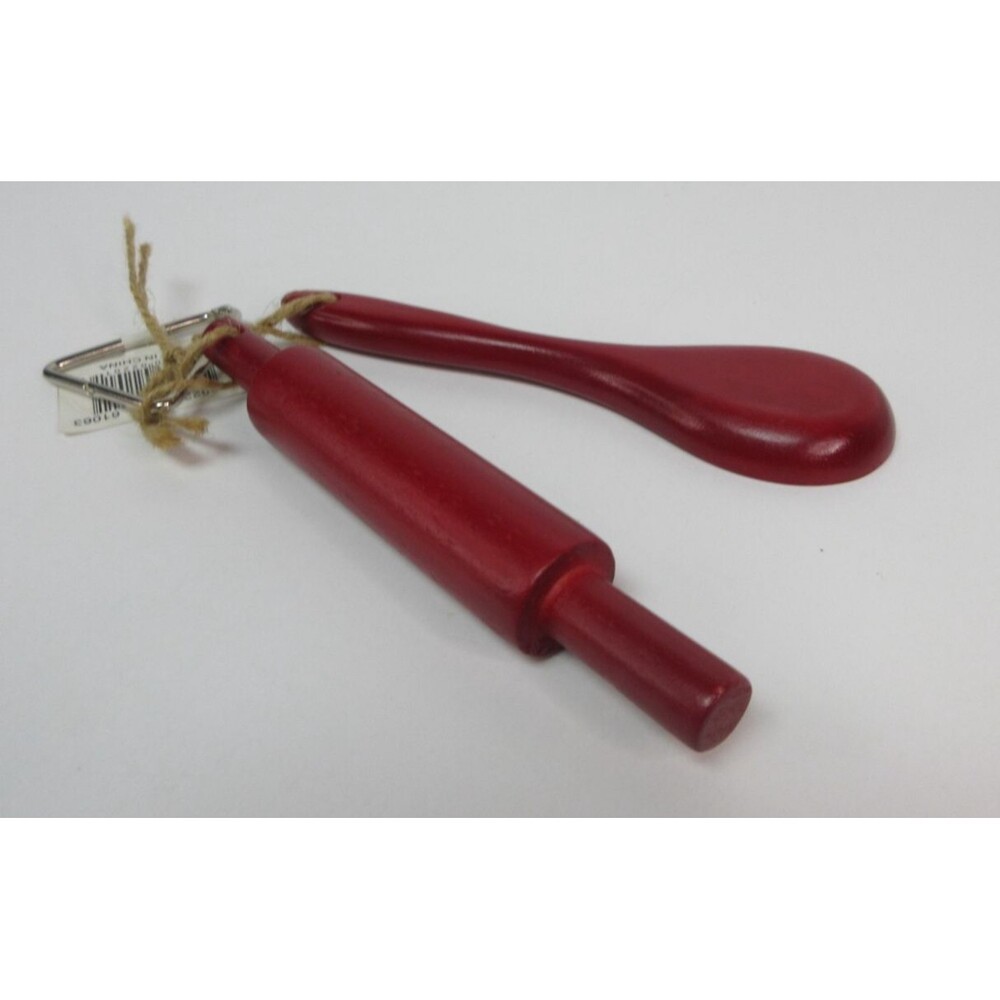 Mini Wood Rolling Pin & Mini Wood Spoon Red from Hobby Lobby Holiday Decorations